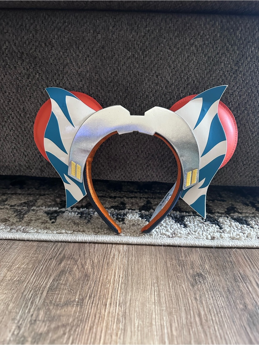 Star Wars Ashoka Ears Headband in Silver, Blue & Orange